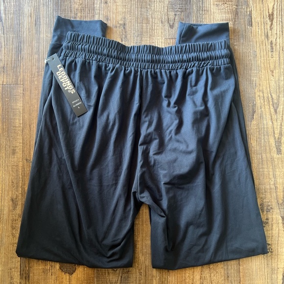 Leggings Depot Women's Charcoal Grey Pull-On Pants Joggers Size Large NWT - Picture 3 of 4